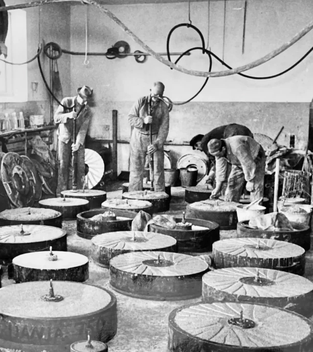 People working at ENGSKO millstones factory